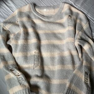 knitted striped jumper